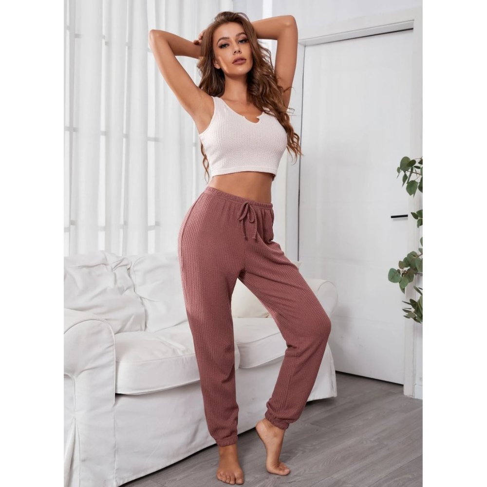 Waffle Knit Lounge Set - Picture 5 of 10